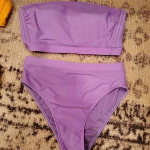 Xhilaration S M Purple High Rise Bikini Bandeau